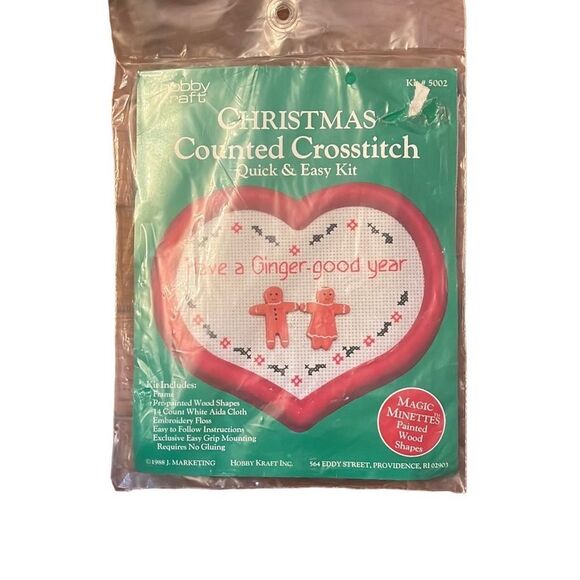 Vintage Hobby Kraft Christmas Counted Crosstitch Kit New (1988) - Picture 1 of 3